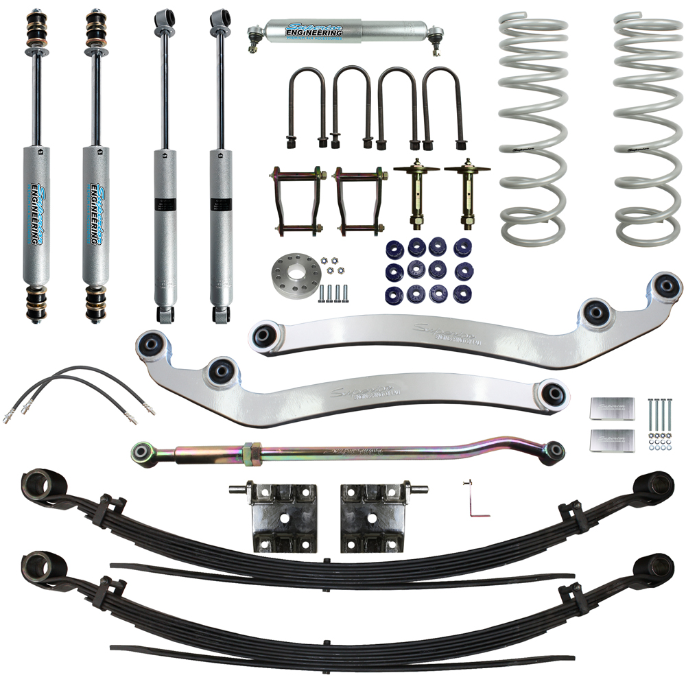 Superior Engineering 4 Inch (100mm) Lift Kit Suitable For Toyota LandCruiser 79 Series Single Cab 8/2016 on 4.5lt V8 - SUP-79G2-SC-8-KIT-4INCH